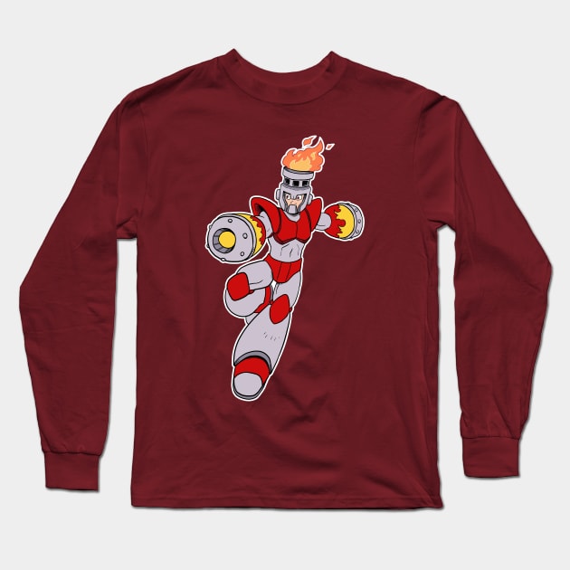 RUBY SPEARS FIRE MAN Long Sleeve T-Shirt by IanDimas